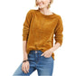 Suéter pulôver feminino de chenille estilo &amp; co, amarelo, tamanho pequeno médio