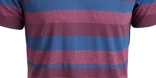 Camiseta masculina listrada American Rag com decote em V, vinho, vários tamanhos, médio