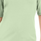 Blusa feminina Karen Scott com decote em V e detalhe de botão, verde, tamanho pequeno