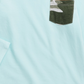 Camiseta infantil First Impressions de algodão com bolso e ursinho de pelúcia, tamanho 18, azul