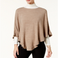 Poncho assimétrico com babados Karen Scott feminino marrom tamanho P/M
