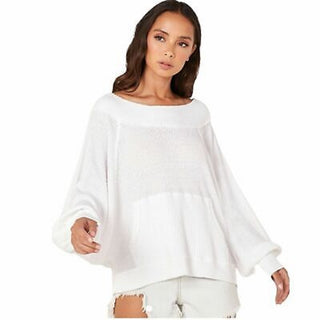Free People Feminino Westend Térmico Branco Tamanho Grande