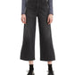 Calça jeans curta Levi's Super Wide Leg Feminina Preta Tamanho 32X25