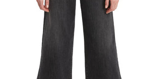 Calça jeans curta Levi's Super Wide Leg Feminina Preta Tamanho 32X25