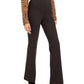 Calça feminina Bootcut Ponte Curvy Fit de cintura alta da INC International Concepts, marrom, tamanho 6
