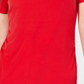 JM Collection Top Feminino com Decote em Forma de Fechadura Vermelho Tamanho Médio