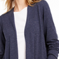 Cardigan feminino Maison Jules com frente aberta, azul, tamanho pequeno