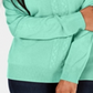 Karen Scott Suéter Feminino de Tricô com Gola Redonda, Azul-Marinho, Tamanho Pequeno G