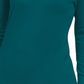 JM Collection Suéter Feminino com Punhos de Botão e Gola V Azul Tamanho Grande