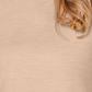 Karen Scott Blusa feminina de manga comprida e gola redonda, marrom, tamanho pequeno grande