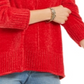 Suéter chenille feminino Style &amp; Co vermelho polonês tamanho pequeno L