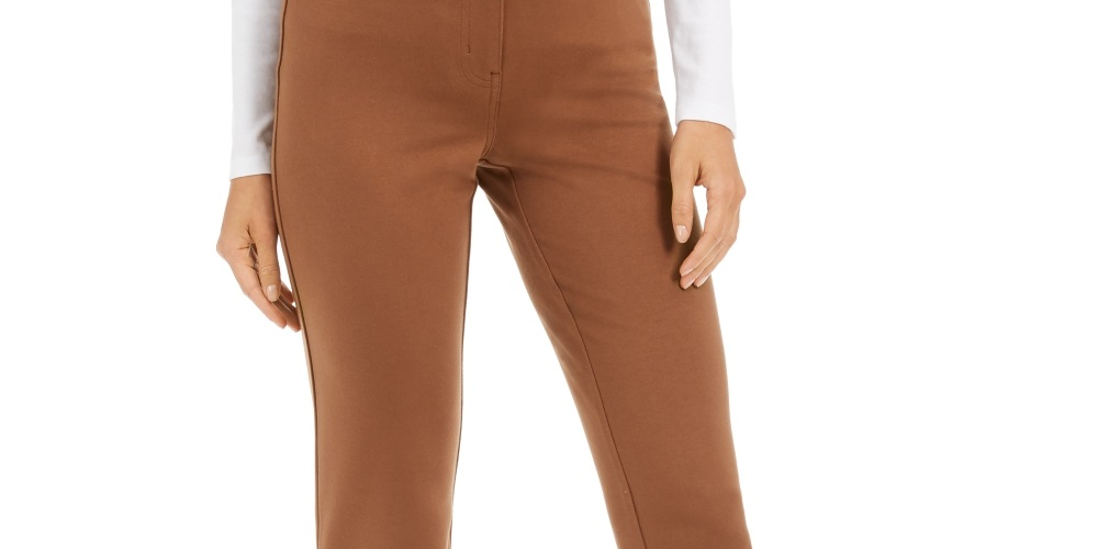 Calça Slim Feminina Style &amp; Co Marrom Tamanho 6