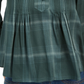 Blusa xadrez feminina estilo &amp; co com decote dividido, verde, tamanho grande