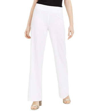 Calça reta feminina INC International Concepts, branca, tamanho 2