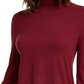 Suéter feminino Alfani com punho de pele sintética e gola falsa, vermelho, tamanho XX-G