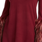 Suéter feminino Alfani com punho de pele sintética e gola falsa, vermelho, tamanho XX-G