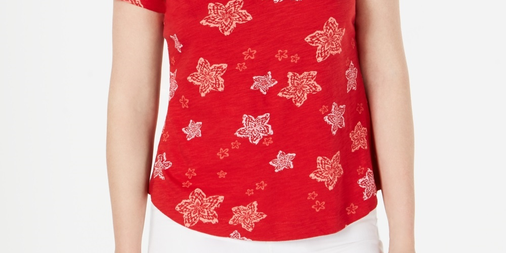 Camiseta feminina estampada com decote em V estilo vinho tamanho pequeno grande