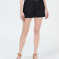 Shorts chino femininos Maison Jules com frente lisa, preto, tamanho 4