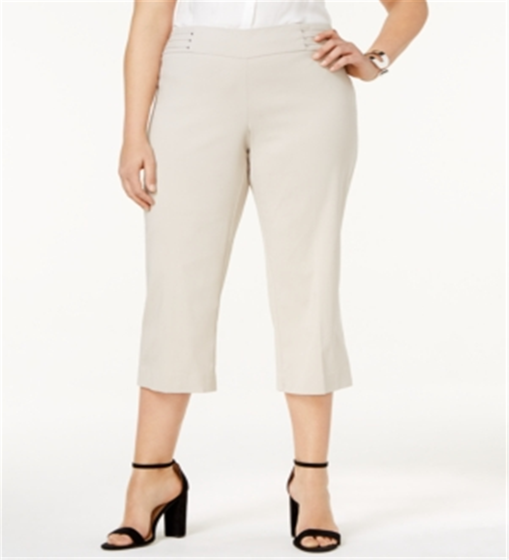 Calça Capri Feminina Plus Size com Controle de Barriga JM Collection Stonewall Tamanho 0X