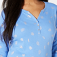 Karen Scott Blusa Henley Estampada Feminina Azul Tamanho Grande