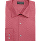 Camisa social masculina Alfani com gola estampada vermelha, tamanho 16,5-32/33