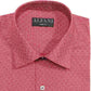 Camisa social masculina Alfani com gola estampada vermelha, tamanho 16,5-32/33