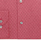 Camisa social masculina Alfani com gola estampada vermelha, tamanho 16,5-32/33