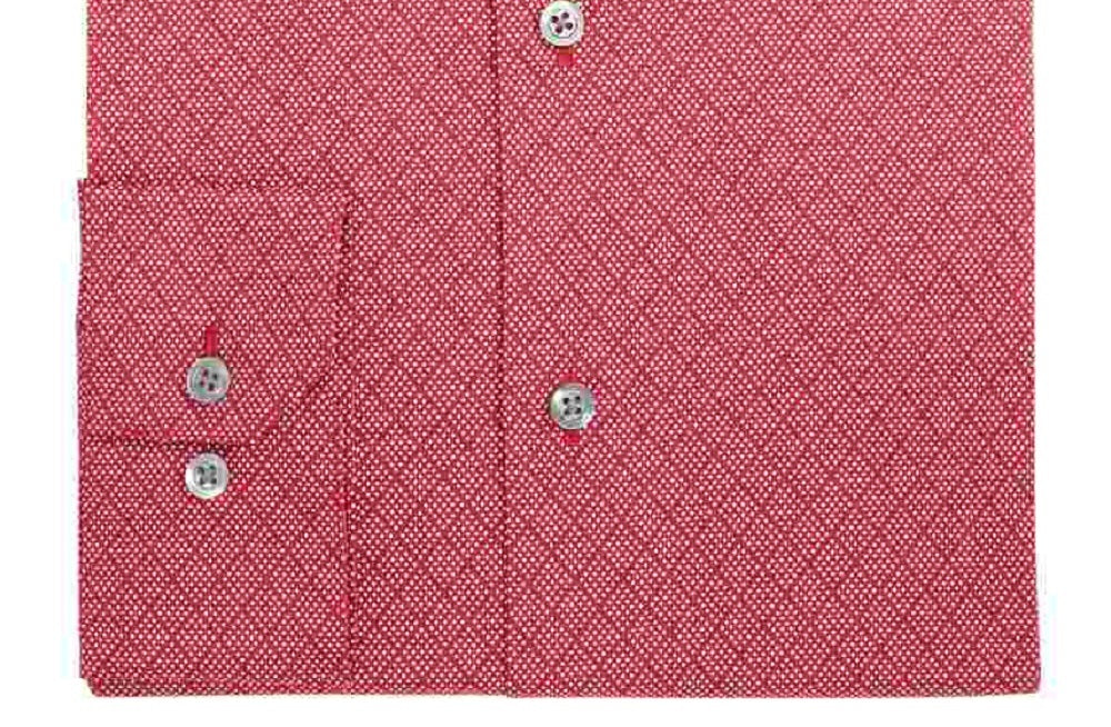 Camisa social masculina Alfani com gola estampada vermelha, tamanho 16,5-32/33