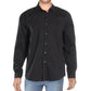 Camisa social masculina Alfani preta, tamanho grande, tamanho regular - toda preta, tamanho 16-16 1/2