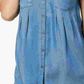 Blusa plissada com mangas e punhos feminina Style &amp; Co, azul, tamanho X-G