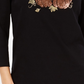 Blusa feminina Karen Scott de algodão com estampa de abóbora, preta, tamanho médio