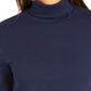 Camiseta feminina de gola alta Pima Charter Club, azul, tamanho pequeno