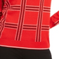 Suéter de malha xadrez feminino Charter Club, vermelho, tamanho pequeno GG