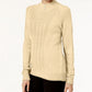 Karen Scott Suéter Feminino Petite Cable-Knit Amarelo Tamanho Petite X-Large