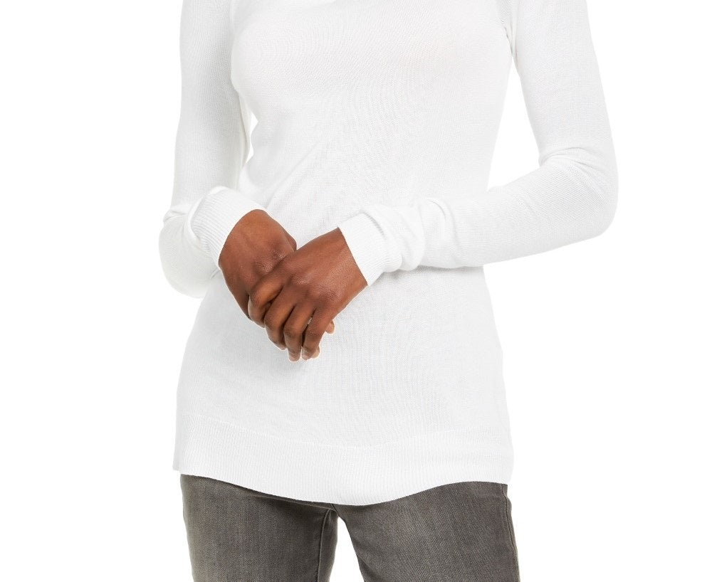 Suéter feminino Michael Kors Twisted, branco, tamanho pequeno
