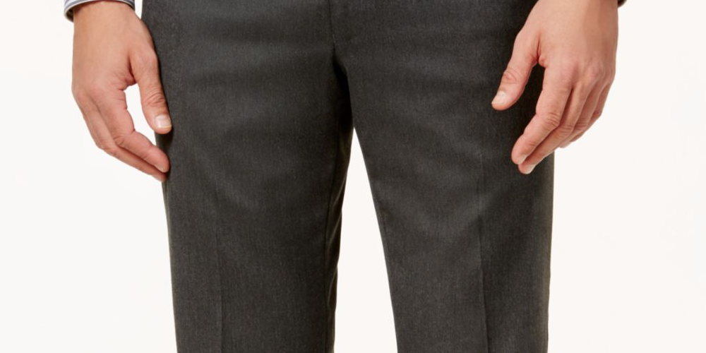 Calça social Ralph Lauren Masculina Classic Fit UltraFlex Stretch Solid Cinza Tamanho 40X32