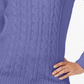 Karen Scott Suéter Feminino Petite Cable-Knit PurPetite Largee Tamanho Petite Grande