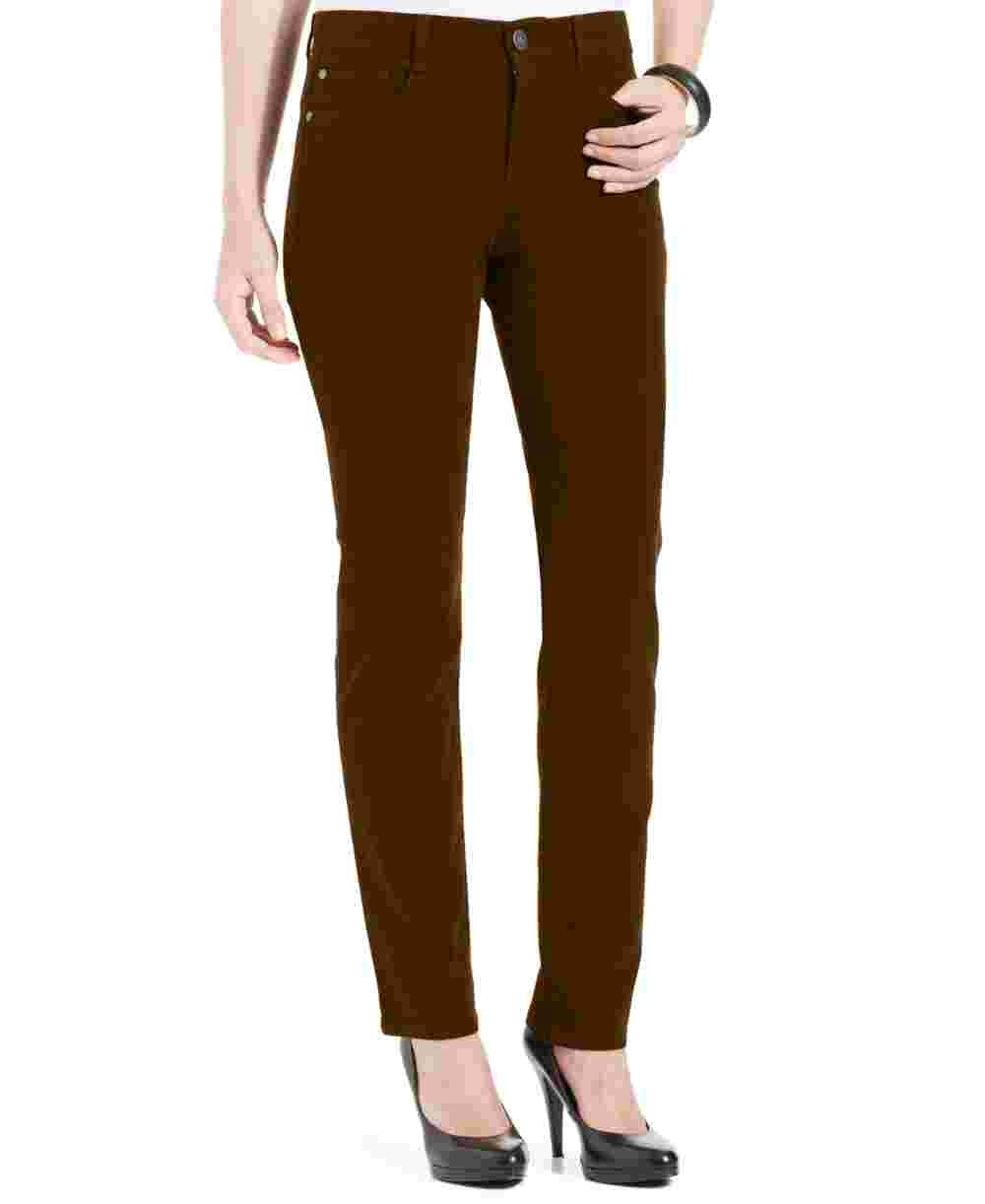 Jeans skinny com controle de barriga feminino Style &amp; Co, marrom, tamanho 16X3