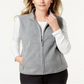 Colete feminino Karen Scott Fleece com zíper frontal Azul Fumê Tamanho Pequeno P