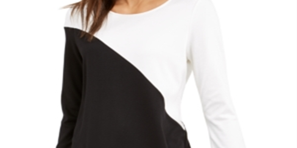 Túnica Alfani Feminina Colorblock Preta Tamanho Pequeno G