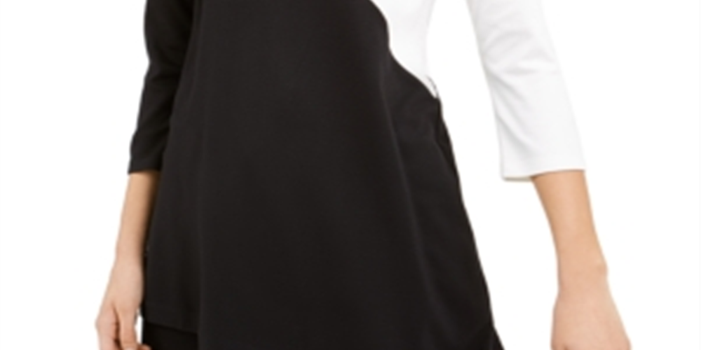 Túnica Alfani Feminina Colorblock Preta Tamanho Pequeno G