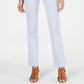 Calça jeans feminina estilo &amp; co com controle de barriga e perna reta, azul, tamanho 6