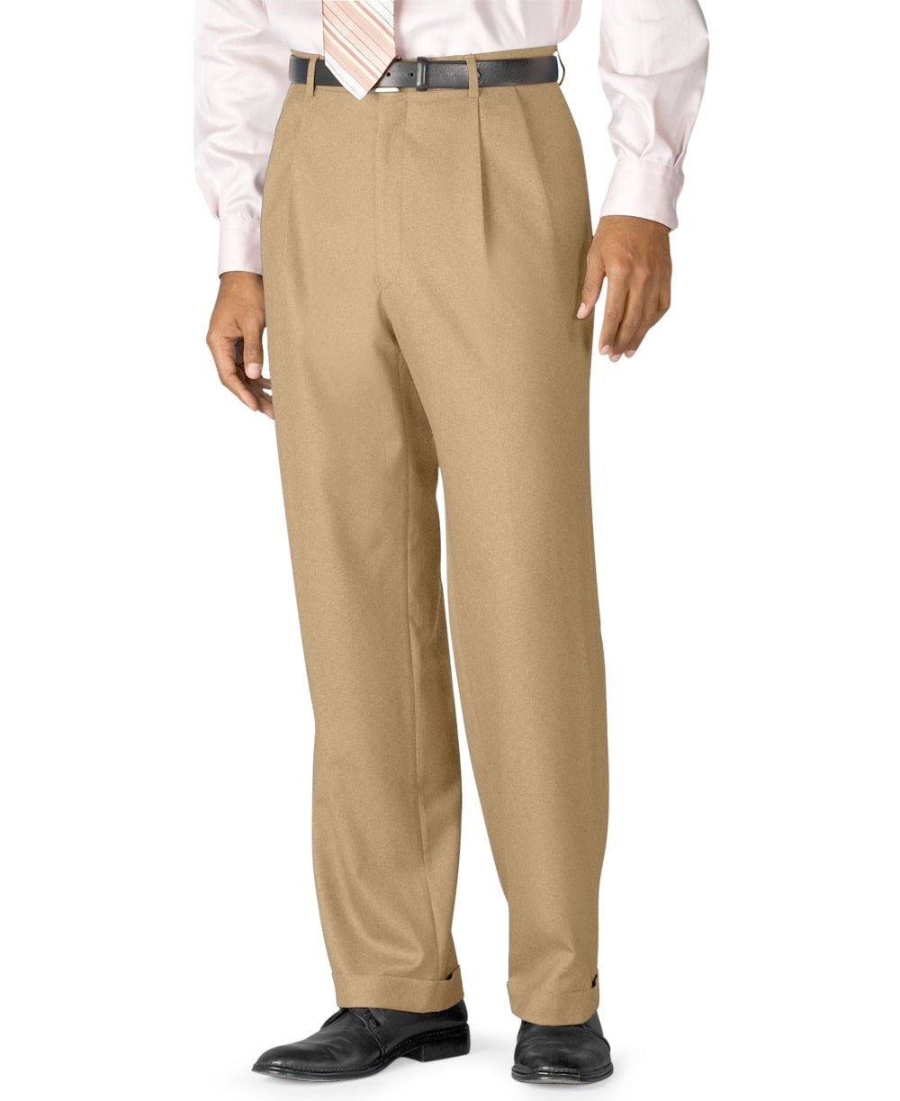 Calça social Ralph Lauren masculina de lã com punho bege tamanho 40x30