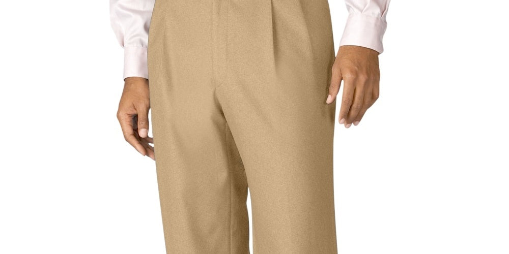 Calça social Ralph Lauren masculina de lã com punho bege tamanho 40x30