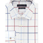 Camisa social xadrez slim fit masculina Tommy Hilfiger vermelha escura tamanho 15x32-33