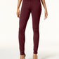 Leggings femininas de malha ponte com costura frontal pequena Style &amp; Co, roxas, pequenas e médias