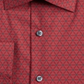 Camisa social Alfani masculina slim fit com estampa geométrica elástica, tamanho médio, vermelha