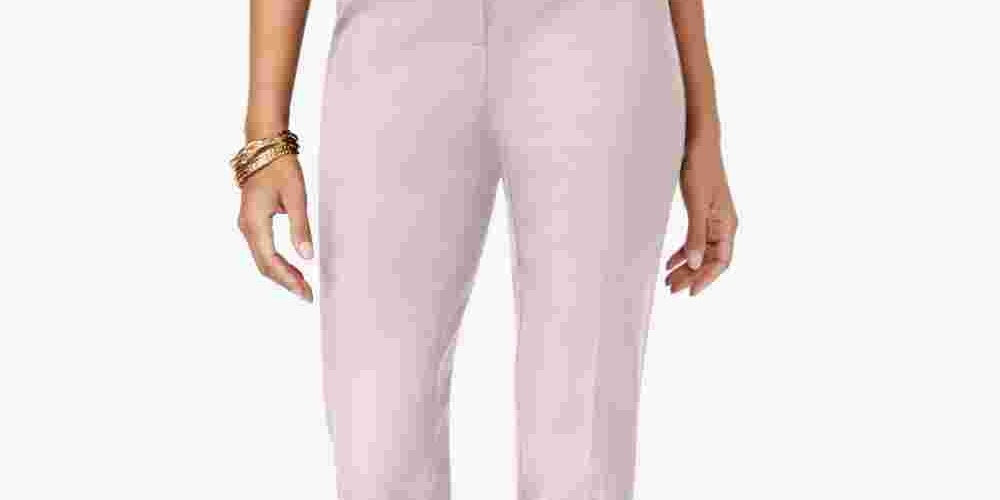 Calça skinny feminina Alfani rosa tamanho 10 pequena