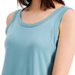 Blusa sem mangas Alfani feminina, lisa, decote redondo, verde, tamanho XX-G