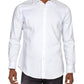 Camisa social masculina Tommy Hilfiger com botões e ajuste atlético, tamanho XL, branca